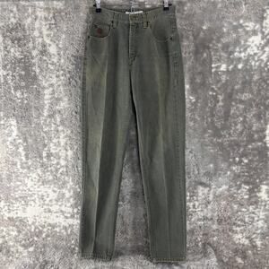 First Issue Size 6 Denim Jeans Pants Green Gray Button ZIp Casual Pocket